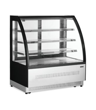 Tefcold Koelvitrine LPD1200C/BLACK | Staand | 328L | Gebogen glas | (H)136x(B)120,5x(D)74,5cm