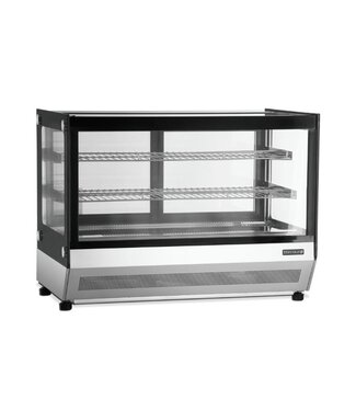 Tefcold Koelvitrine LCT900F/BLACK | Tafelmodel | 160L | Recht glas | (H)67x(B)90x(D)56cm