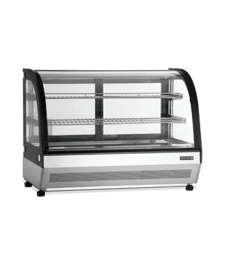 Tefcold Koelvitrine LCT900C/BLACK | Tafelmodel | 130L | Gebogen glas | (H)67x(B)90x(D)56cm