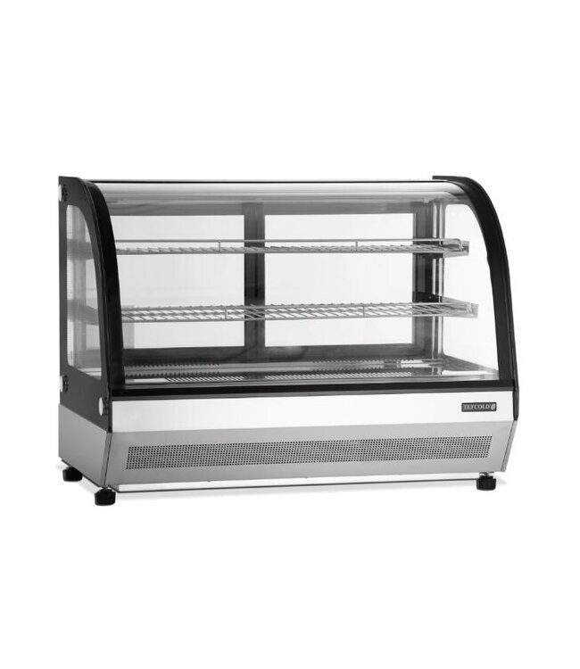 Koelvitrine LCT900C/BLACK | Tafelmodel | 130L | Gebogen glas | (H)67x(B)90x(D)56cm