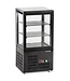 Tefcold Mini koelvitrine UPD60-BLACK | Tafelmodel | 60L | Recht glas | (H)85,5x(B)42,8x(D)38,6cm