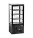 Tefcold Mini koelvitrine UPD80-BLACK | Tafelmodel | 80L | Recht glas | (H)100x(B)42,8x(D)38,6cm