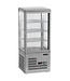 Tefcold Mini koelvitrine UPD80-GREY | Tafelmodel | 80L | Recht glas | (H)100x(B)42,8x(D)38,6cm