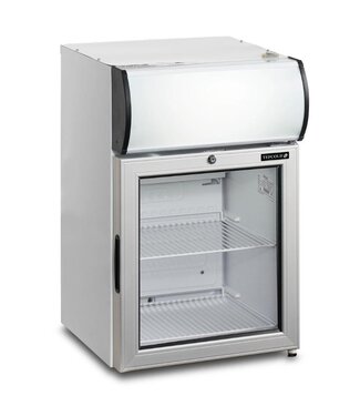 Tefcold Minibar displaykoelkast FS60CP | 60L | Tafelmodel | Grijs | (H)72x(B)44,5x(D)44cm