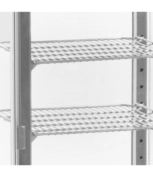 Mini koelvitrine UPD60-GREY | Tafelmodel | 60L | Recht glas | (H)85,5x(B)42,8x(D)38,6cm