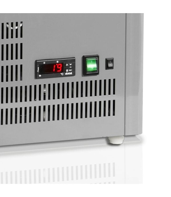 Mini koelvitrine UPD60-GREY | Tafelmodel | 60L | Recht glas | (H)85,5x(B)42,8x(D)38,6cm