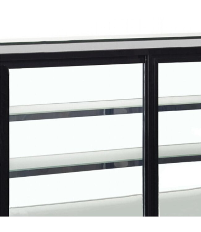 Koelvitrine LPD900F/BLACK | Staand | 275L | Recht glas | (H)120,9x(B)90,5x(D)74,5cm