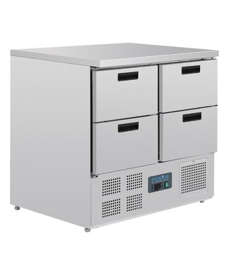 Polar Koelwerkbank RVS | 4 Lades | 240L | (H)88x(B)90x(D)70cm