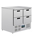 Koelwerkbank RVS | 4 Lades | 240L | (H)88x(B)90x(D)70cm