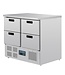 Koelwerkbank RVS | 4 Lades | 240L | (H)88x(B)90x(D)70cm
