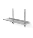 Hendi RVS Wandplank in hoogte verstelbaar | 2 dragers | 120cm breed | 30cm diep