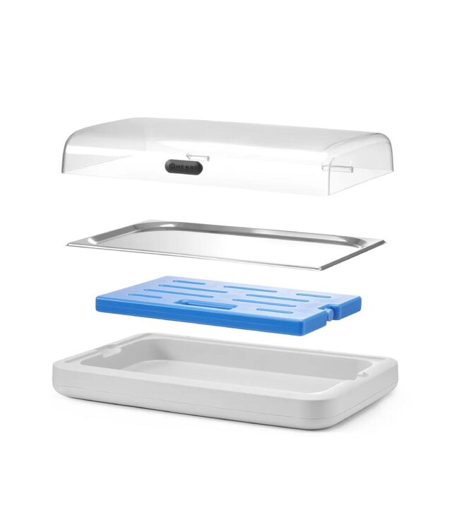 Buffetvitrine koeldisplay UNIQ | 1/1GN | Met koelelement | Wit