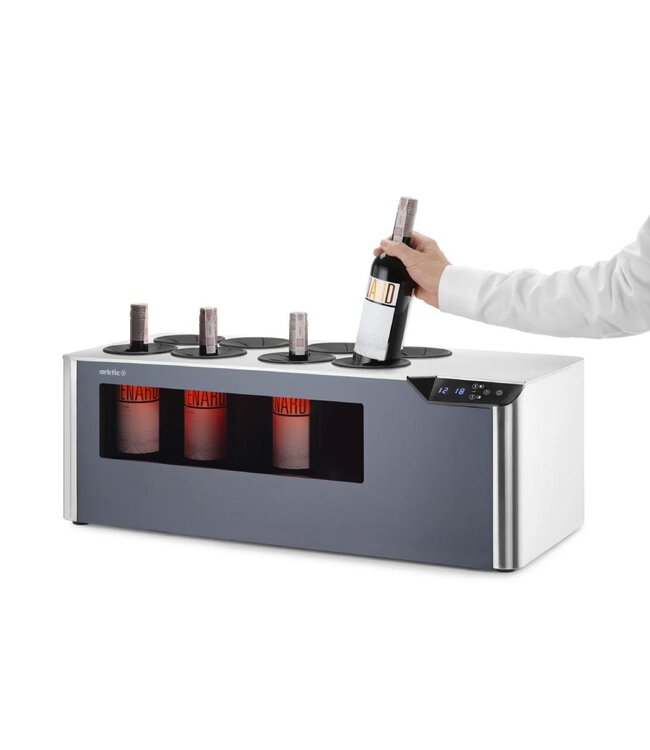 Wijnkoeler Arktic | 2 Zones | Voor 8 flessen | Tafelmodel | (H)29,3x(B)80x(D)35cm