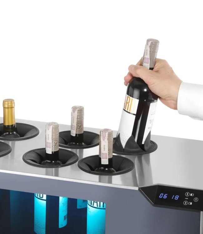 Wijnkoeler Arktic | 2 Zones | Voor 8 flessen | Tafelmodel | (H)29,3x(B)80x(D)35cm