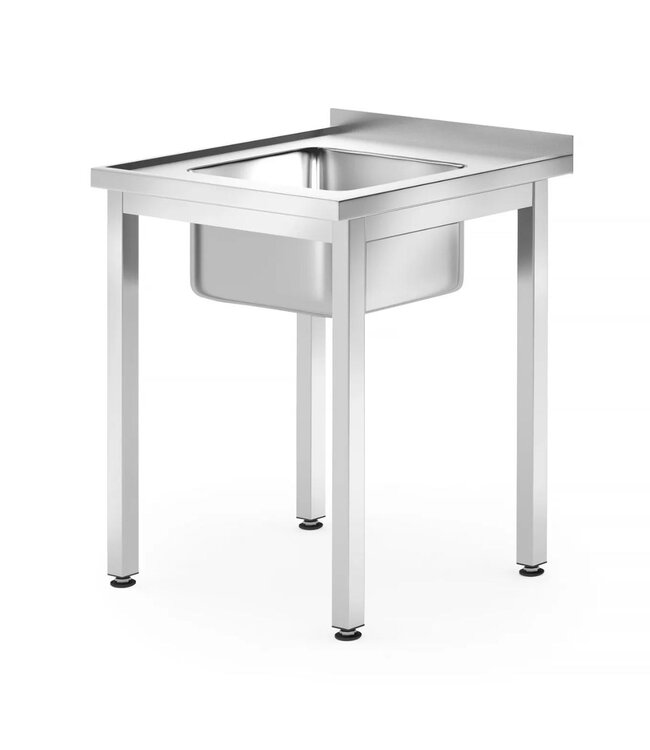 RVS Spoeltafel Profi Line | Enkel | Flat pack | (H)85x(B)60x(D)60cm