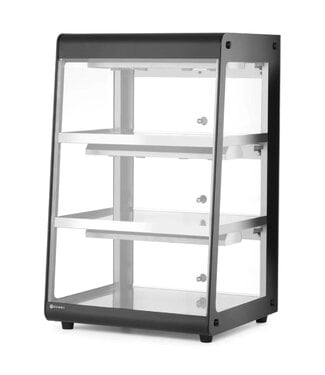 Hendi Warmhoudvitrine | 3 Schappen | Opzetmodel | (H)77,5x(B)47,2x(D)44,7cm