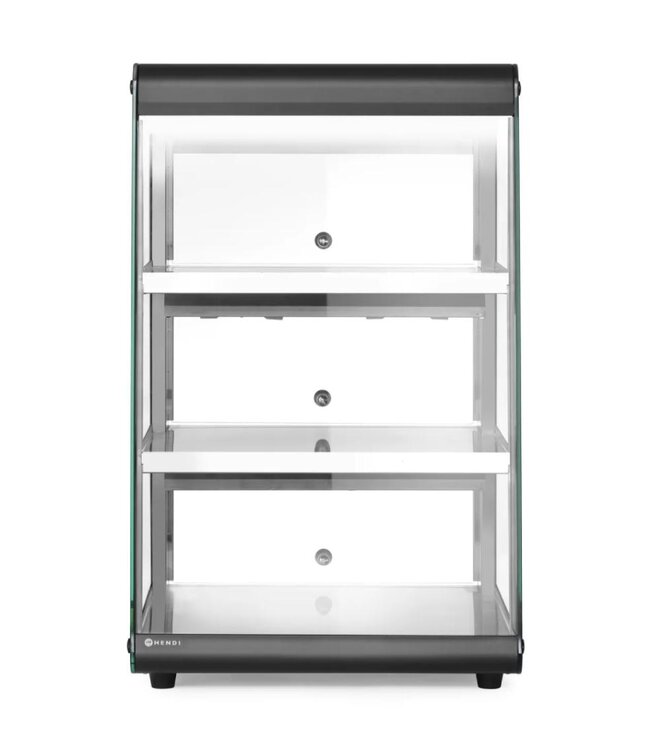 Warmhoudvitrine | 3 Schappen | Opzetmodel | (H)77,5x(B)47,2x(D)44,7cm