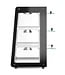 Warmhoudvitrine | 3 Schappen | Opzetmodel | (H)77,5x(B)47,2x(D)44,7cm