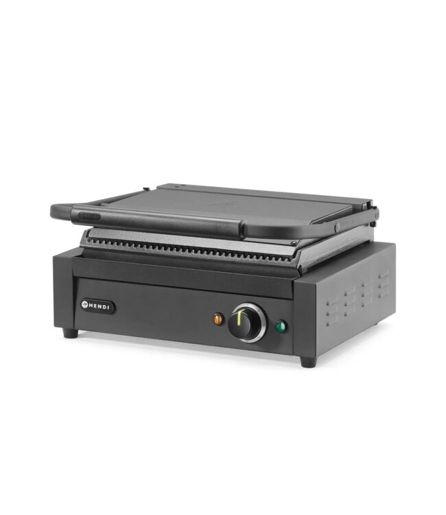 Contactgrill | Geribbeld | 2,2kW | (H)21,6x(B)43x(D)37,5cm