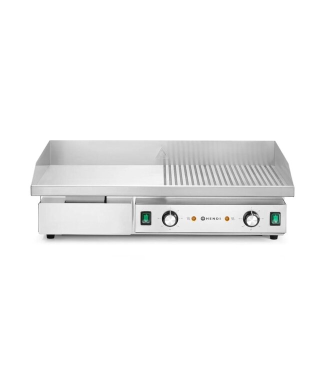 Bakplaat Budget Line | Glad/Geribbeld | 4,4kW | 400V | (B)72x(D)46x(H)24,1cm