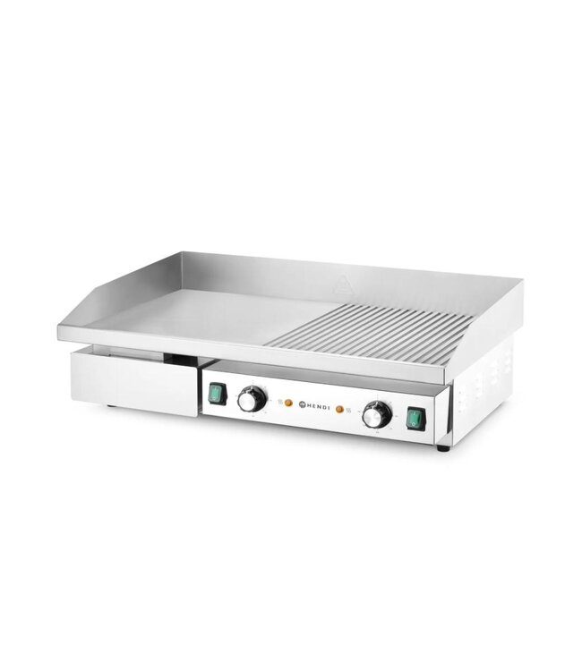 Bakplaat Budget Line | Glad/Geribbeld | 4,4kW | 400V | (B)72x(D)46x(H)24,1cm