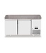Pizzawerkbank Arktic | 2 Deuren | Geforceerd | 151cm breed | 80cm diep