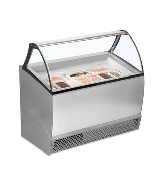 Tefcold Schepijsvitrine BERMUDA RV10 | Voor 10 bakken | Geventileerd | (H)134,3x(B)134x(D)80cm