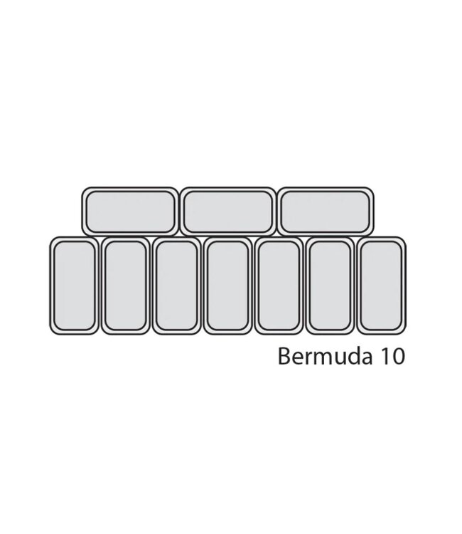 Schepijsvitrine BERMUDA RV10 | Voor 10 bakken | Geventileerd | (H)134,3x(B)134x(D)80cm