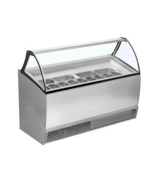 Tefcold Schepijsvitrine BERMUDA RV13 | Voor 13 bakken | Geventileerd | (H)134,3x(B)167x(D)80cm