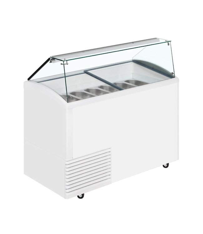 Schepijsvitrine UDRS10 | Voor 10 bakken | Statisch | (H)123,5x(B)134,1x(D)72,5cm