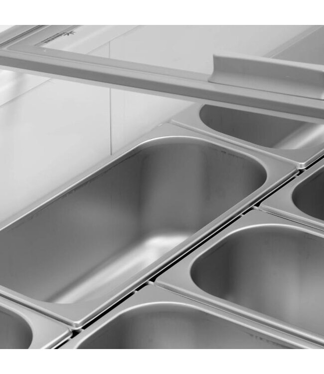 Schepijsvitrine UDRS10 | Voor 10 bakken | Statisch | (H)123,5x(B)134,1x(D)72,5cm