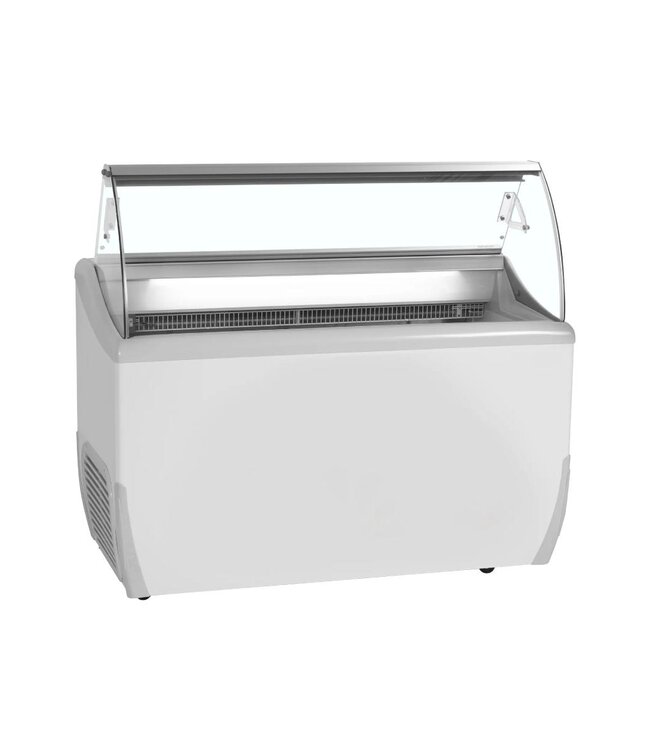 Schepijsvitrine UDRS7 | Voor 7 bakken | Statisch | (H)125,3x(B)134,1x(D)72,3cm
