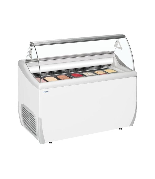 Schepijsvitrine UDRS7 | Voor 7 bakken | Statisch | (H)125,3x(B)134,1x(D)72,3cm