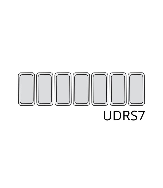 Schepijsvitrine UDRS7 | Voor 7 bakken | Statisch | (H)125,3x(B)134,1x(D)72,3cm