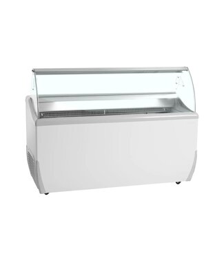 Tefcold Schepijsvitrine UDRS9 | Voor 9 bakken | Statisch | (H)125,3x(B)165,6x(D)72,3cm