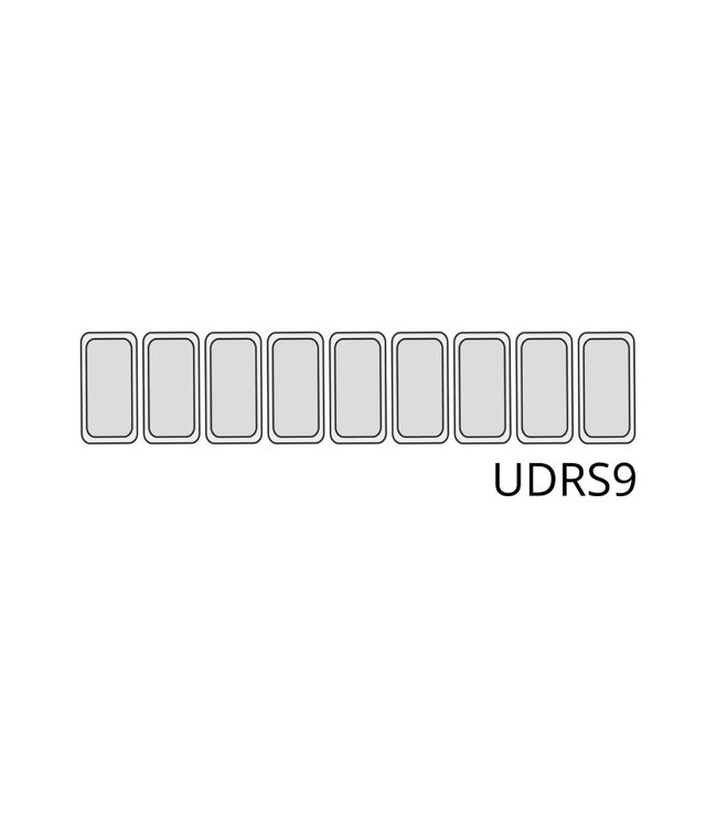 Schepijsvitrine UDRS9 | Voor 9 bakken | Statisch | (H)125,3x(B)165,6x(D)72,3cm