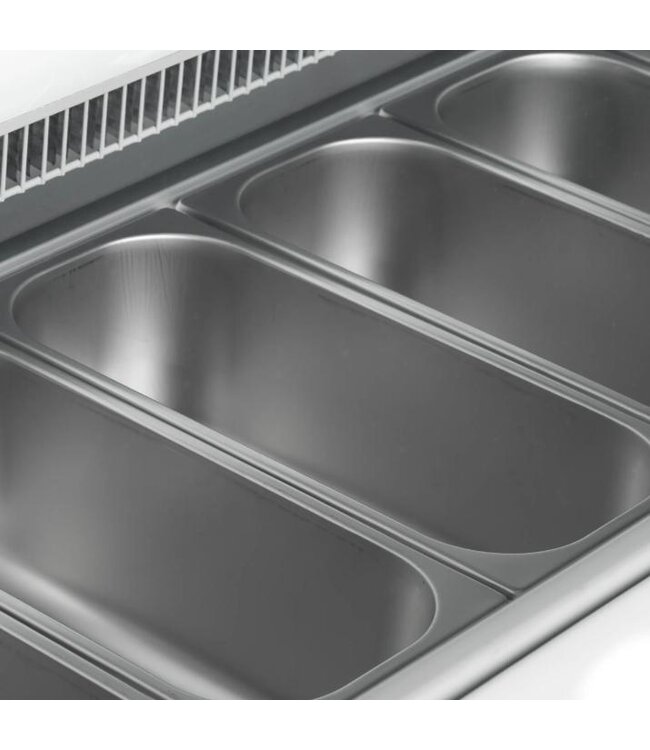 Schepijsvitrine UDRS9 | Voor 9 bakken | Statisch | (H)125,3x(B)165,6x(D)72,3cm