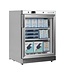 Displayvrieskast UF200SG | 200L | Glazen deur | Tafelmodel | RVS | (H)85,5x(B)60x(D)58,5cm