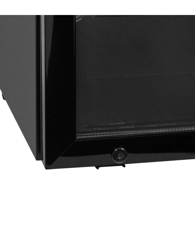 Kaviaarkoeler UR90G-SUB ZERO | 92L | Glazen deur | -8 tot +6 graden | Tafelmodel | Zwart | (H)75x(B)51,5x(D)54,2cm