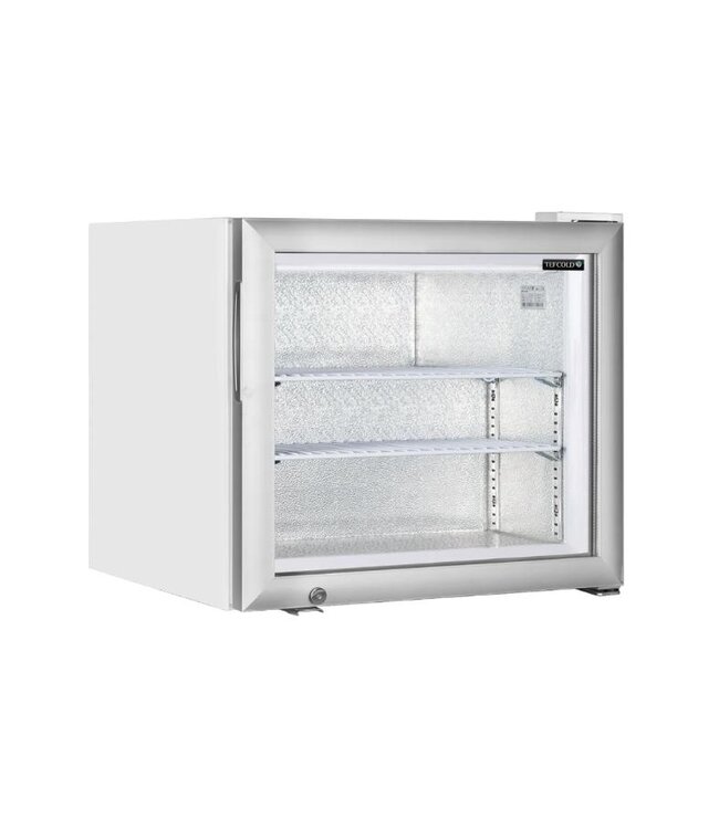 Mini vrieskast UF50G | 50L | Glazen deur | Tafelmodel | Wit | (H)52x(B)57x(D)53cm