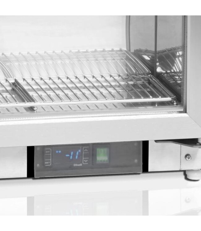 Glasbevriezer GF200VSG | 112L | Glazen deur | -15 tot -2 graden | (H)87,5x(B)59,5x(D)52,5cm