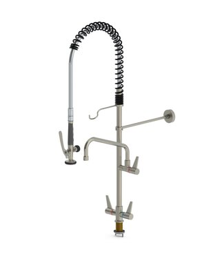 Echtermann Voorspoeldouche Ecostar | Tafelmodel | Enkelgats | 1/2" aansluiting | Draaiknop | Keramische tussenkraan Echtermann Voorspoeldouche Ecostar | Tafelmodel | Enkelgats | 1/2" aansluiting | Draaiknop | Keramische tussenkraan