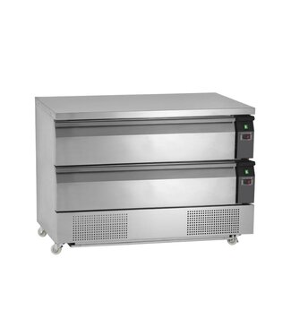 Tefcold Lage koel/-vrieswerkbank Uni-Drawer UD2-3 | 2 Lades | 1/3GN | (H)86,5x(B)123x(D)70cm Tefcold Lage koel/-vrieswerkbank Uni-Drawer UD2-3 | 2 Lades | 1/3GN | (H)86,5x(B)123x(D)70cm