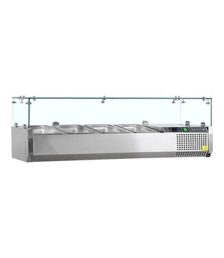 Tefcold Opzetkoelvitrine met glas VK38-120 | Voor 4x 1/3GN bakken | 120cm breed | 39,5cm diep Tefcold Opzetkoelvitrine met glas VK38-120 | Voor 4x 1/3GN bakken | 120cm breed | 39,5cm diep