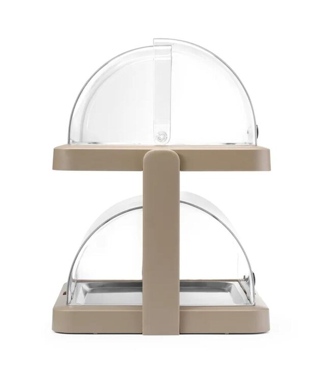 Roltop koelvitrine UNIQ | Dubbel | 2x 40x30cm | Met koelelementen | Beige