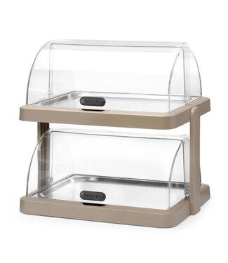 Hendi Roltop koelvitrine UNIQ | Dubbel | 2x 40x30cm | Met koelelementen | Beige Hendi Roltop koelvitrine UNIQ | Dubbel | 2x 40x30cm | Met koelelementen | Beige