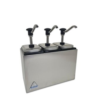 Bereila Sauzenbar onverwarmd 3-delig | 3x 3 Liter | Met 3 EBK drukknopdispensers Bereila Sauzenbar onverwarmd 3-delig | 3x 3 Liter | Met 3 EBK drukknopdispensers