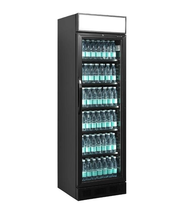 Flessenkoelkast CEV425CP BLACK | 358L | Met glazen deur | Zwart | (H)198x(B)59,5x(D)64cm