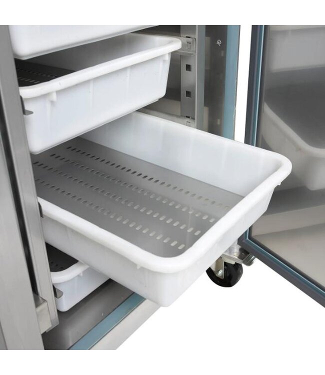 Viskoelkast RKS600 | 560L | RVS Deur | Met wielen | (H)201x(B)68x(D)81cm