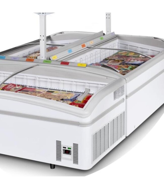 Supermarktkoeler/-vriezer SHALLOW 150-CF | 590L | tot -24 graden | Glazen schuifdeksel | Wit